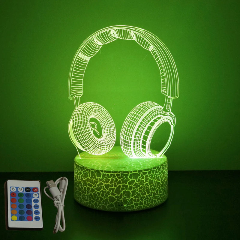 LUMINARIA GAMER 3D LED NEON