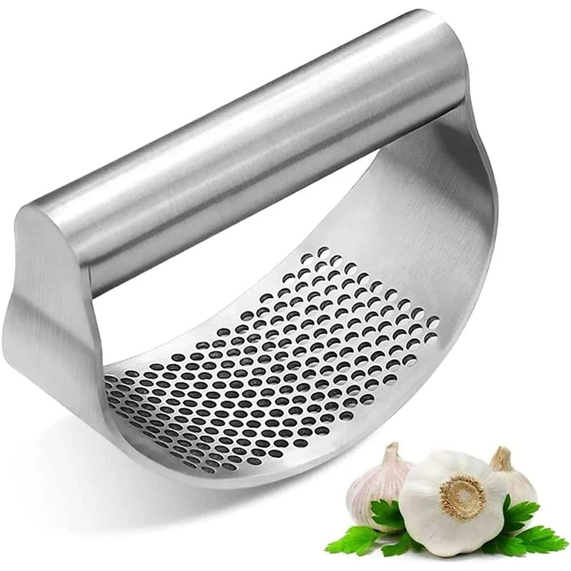 Upgraded Stainless Steel Garlic Press Squeezer Manual Garlic Ginger Rocker Crusher Garlic Cutting Mince Tools Kitchen Gadgets