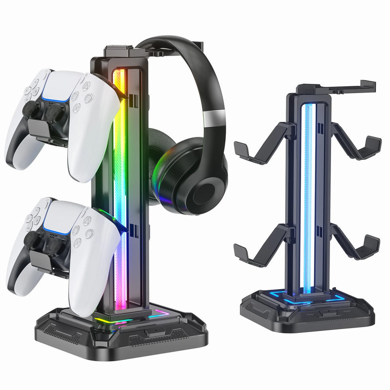 SUPORTE PARA COMANDO OU HEADSET RGB COM 9 MODOS DE LUZ