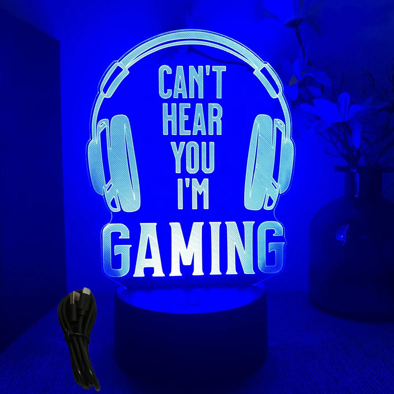 LUMINARIA GAMER 3D LED NEON