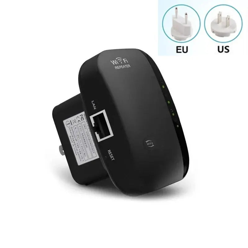 Wifi Repeater Wireless Signal Amplifier Extended Network Enhancer EU US Home Router 300m Through The Wall Bedroom Receive Moving