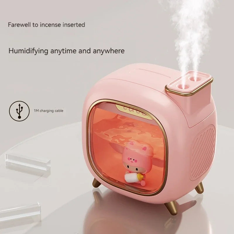 NOVO MINI HUMIDIFICADOR CUTE COM LUZ NOTURNA