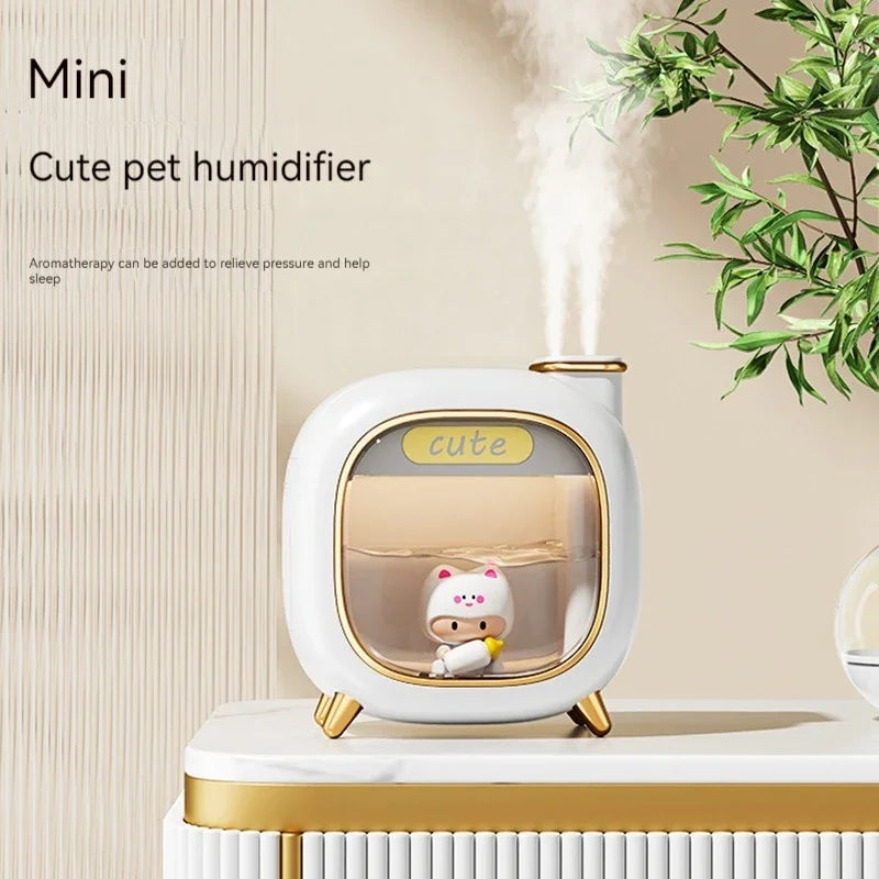 NOVO MINI HUMIDIFICADOR CUTE COM LUZ NOTURNA