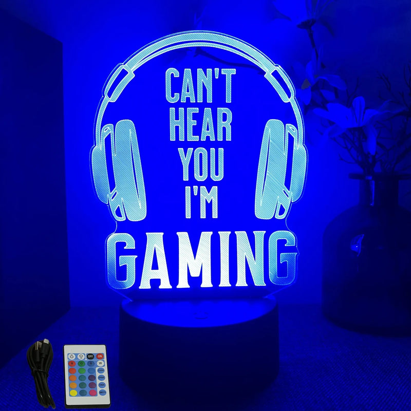 LUMINARIA GAMER 3D LED NEON