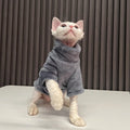 Turtleneck Cat Sweater Coat Winter Warm Hairless Cat Clothes Soft Fluff Pullover Shirt for Maine-Coon Cat Chihuahua Pet Clothing