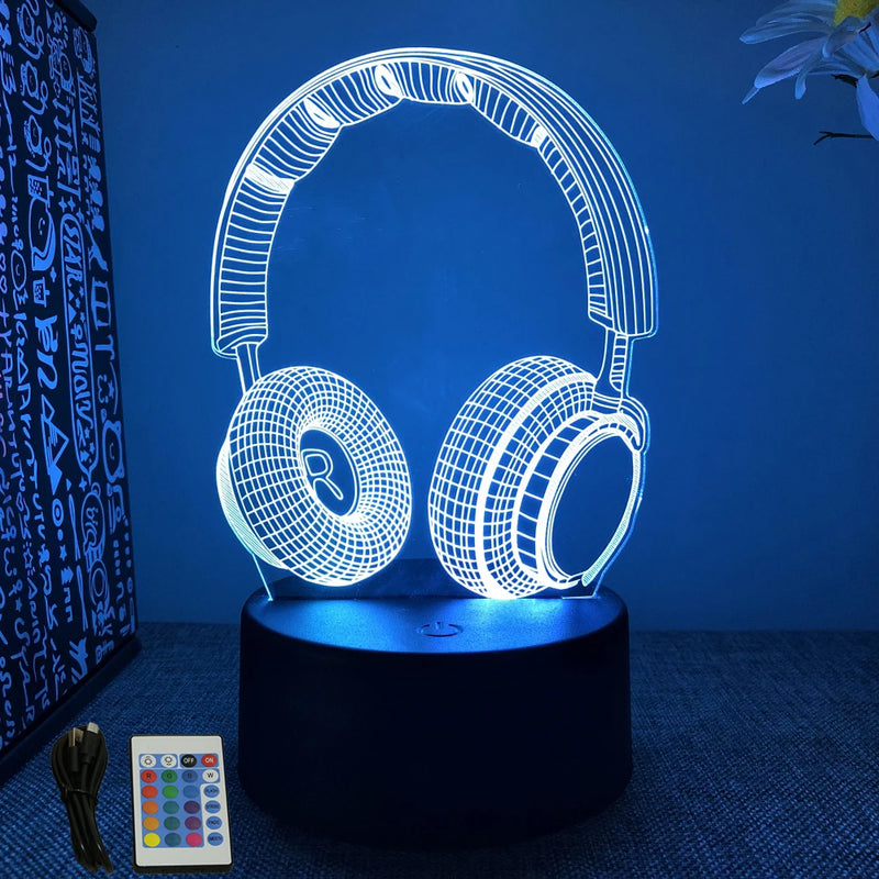 LUMINARIA GAMER 3D LED NEON