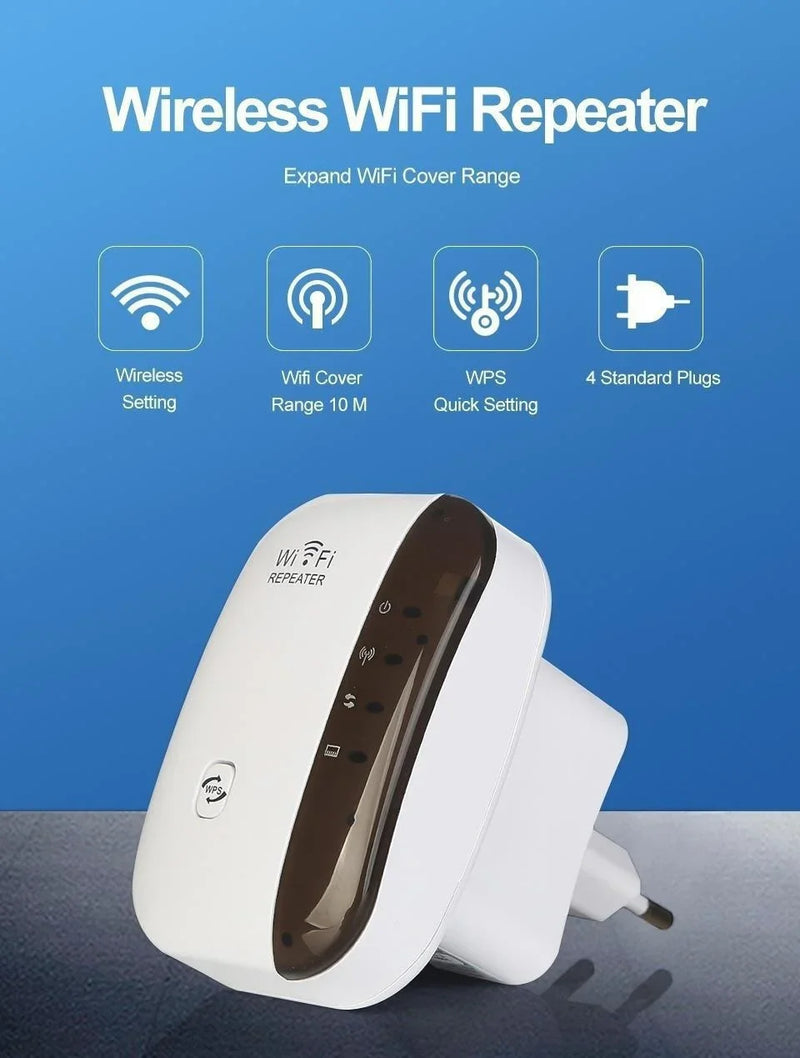 Wifi Repeater Wireless Signal Amplifier Extended Network Enhancer EU US Home Router 300m Through The Wall Bedroom Receive Moving