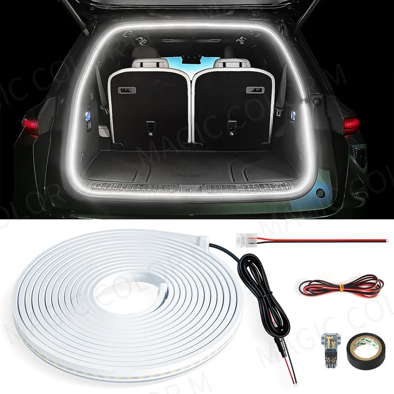 5M Car Trunk Light Ambient Decorative Atmosphere Lamp Led Flexible Strip Universal Ultra-bright Interior 12V For Tesla 3 Y S X