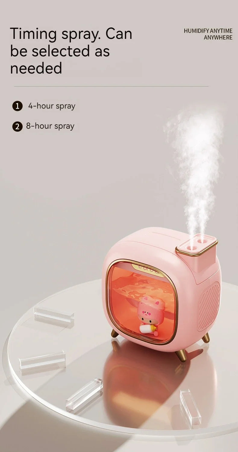 NOVO MINI HUMIDIFICADOR CUTE COM LUZ NOTURNA