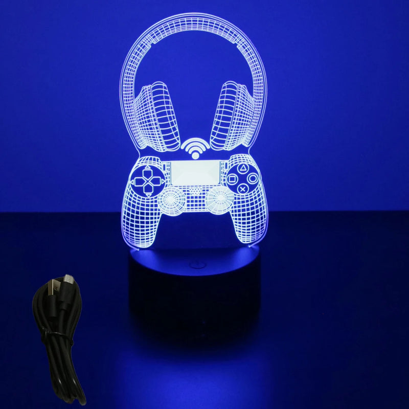 LUMINARIA GAMER 3D LED NEON