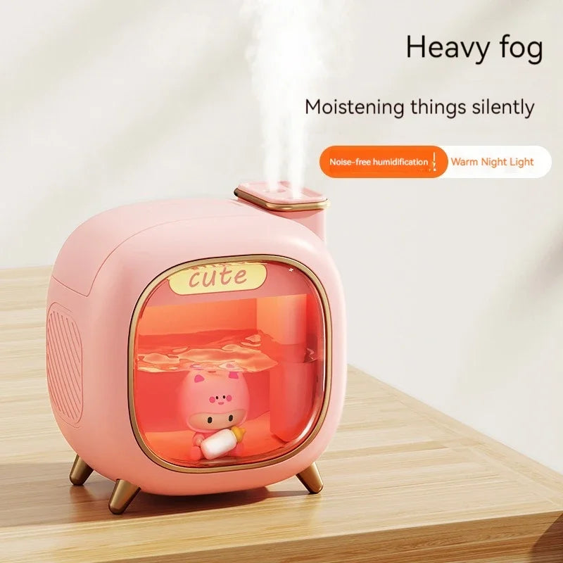 NOVO MINI HUMIDIFICADOR CUTE COM LUZ NOTURNA