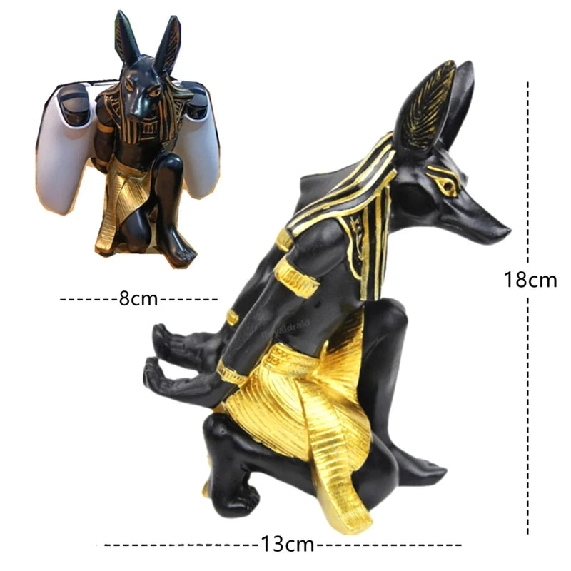 Resin Egypt Anubis God Controller Holder For PS4/PS5/XBOX/Switch Gamepad Mobile Phone Holder Desktop Display Stand Christmas Gif