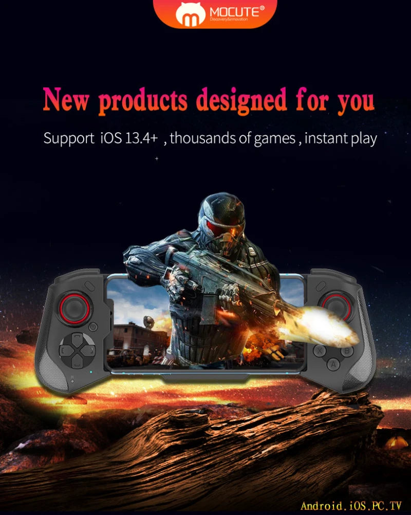 Gamepad para iPhone Android Controle de celular Bluetooth