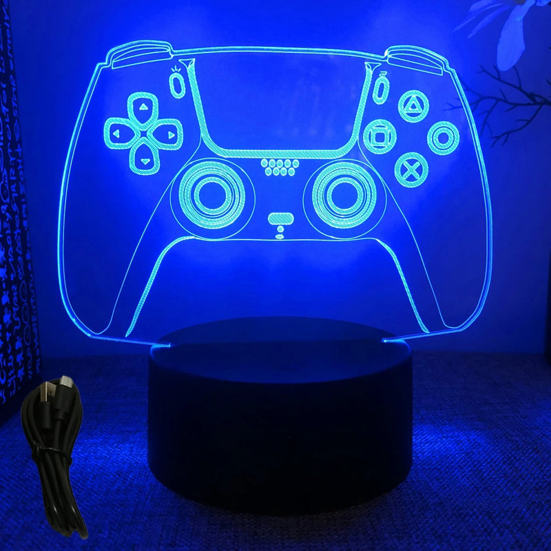 LUMINARIA GAMER 3D LED NEON